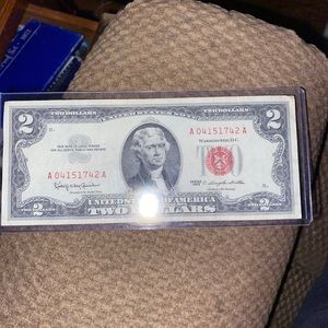 1963 RED SEAL NOTE IN AU SHAPE AND ALSO BECOMING RARE especially LOW SERIAL #’s